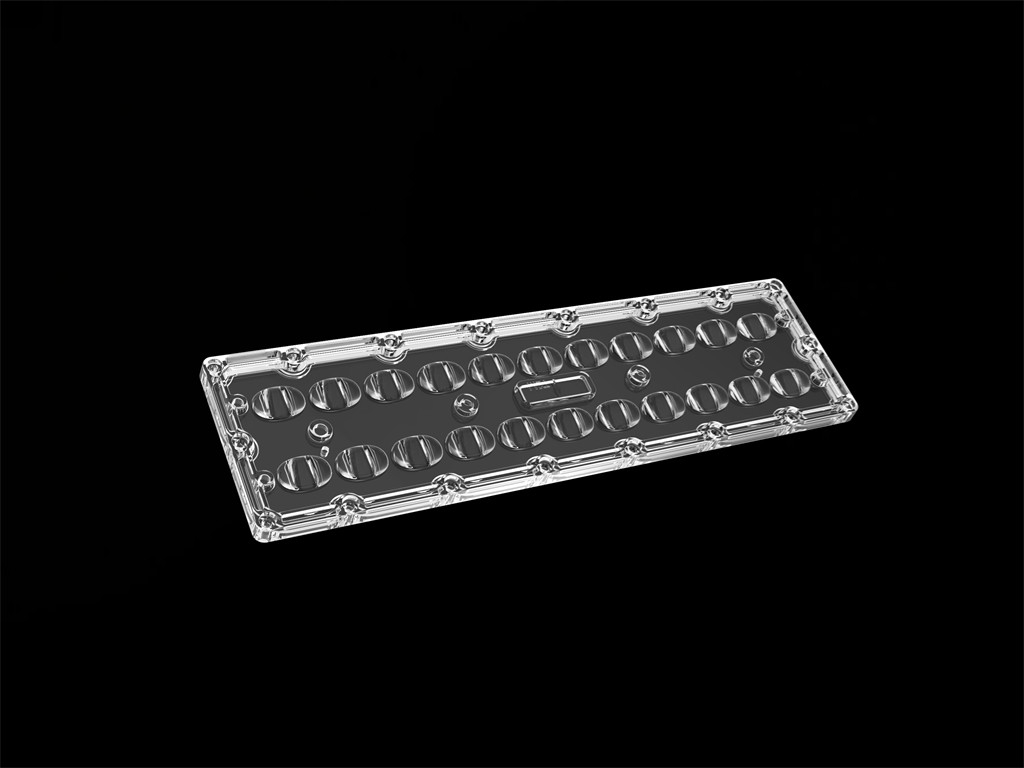 Lente di alto potere LED di grado della lente SMD7070 22IN1 80*150 dell'iluminazione pubblica di TYPEII-M LED