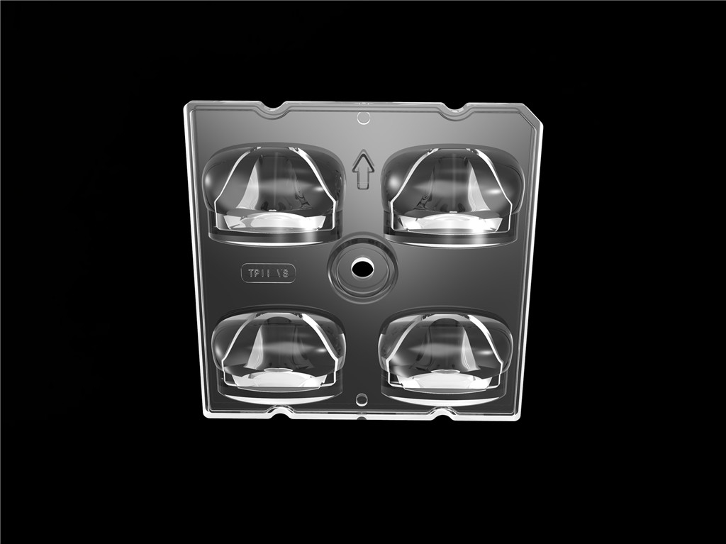 50*50mm 55*152 gradi/TYPE2-VS 4 in 1 Lenti a luce a LED Materiale PC per modulo di illuminazione stradale a LED SMD3535/5050LED