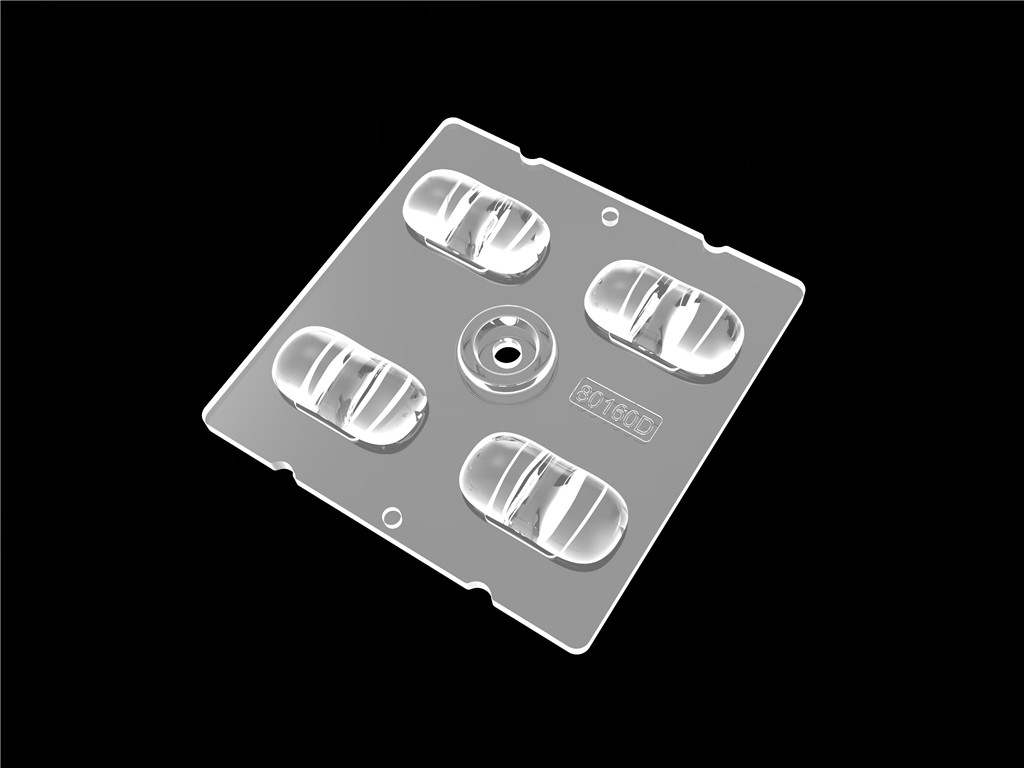 4IN1 50*50mm 80*160 gradi Lens Beam Angle LED Street Lighting Module per illuminazione comunale