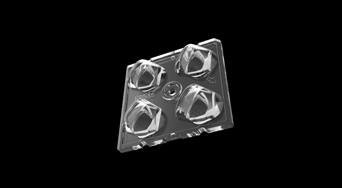 Modulo di luce stradale LED ad alta trasmittanza da 50 mm con 4IN1 50 gradi di polarizzazione Tipo di lente e chip LED SMD5050