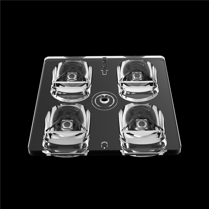 Polarizzato 60° 2*2 Multi-Lens Alta trasmittanza 50*50mm Per illuminazione LED per stadi