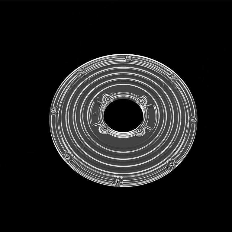 206mm di diametro Lente modulo rotondo per High Bay Light UFO Lente 90 gradi φ206mm PC Lente LED