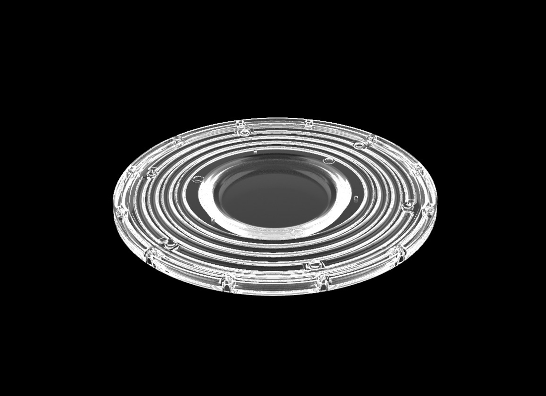 200W φ265mm SMD3030 PC Led UFO Bay Light con angolo di raggio di 90 gradi IP66 livello di protezione