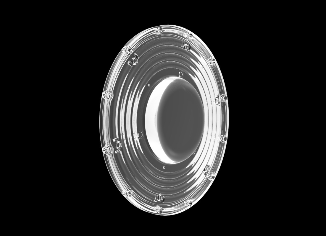 200W φ265mm SMD3030 PC Led UFO Bay Light con angolo di raggio di 90 gradi IP66 livello di protezione