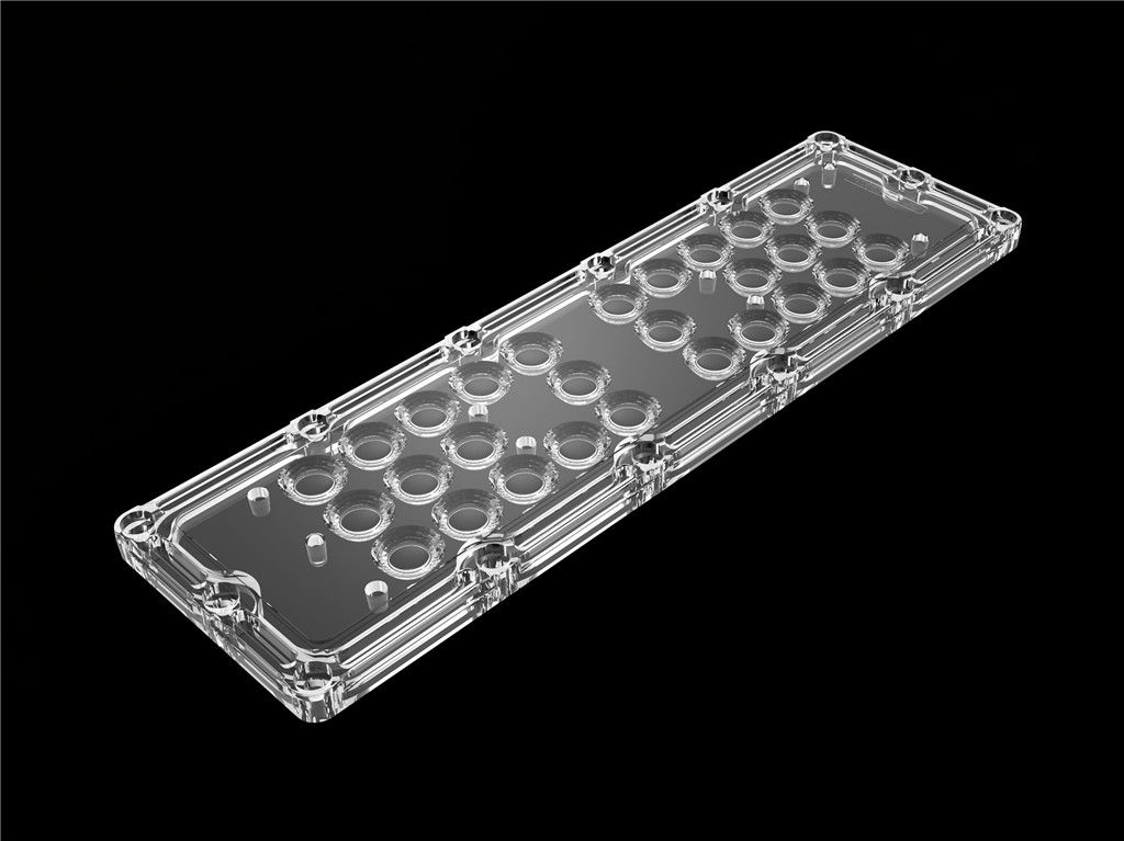 60 dimensione ROHS delle lenti L236*W70mm di ottica di grado LED diplomata per l'alta luce della baia