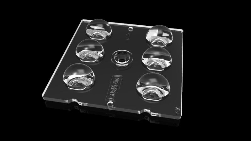 5050 / Lente 6 della luce di 3535 LED in 1 dimensione 50*50mm per illuminazione di via del LED
