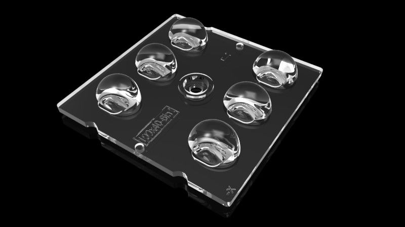 5050 / Lente 6 della luce di 3535 LED in 1 dimensione 50*50mm per illuminazione di via del LED