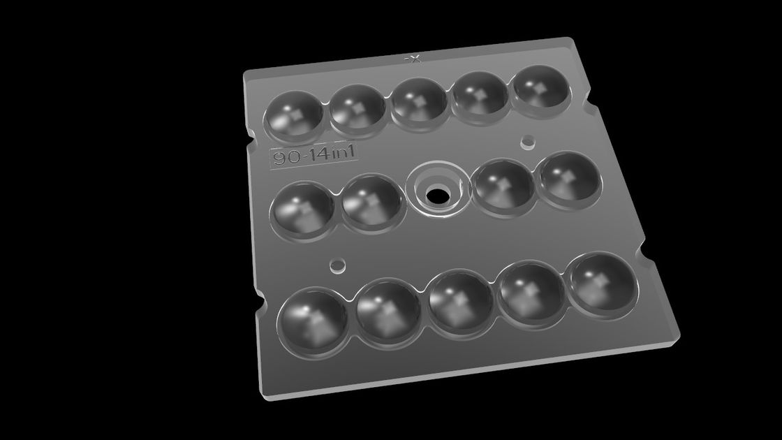 14 in 1 ottica di PMMA per illuminazione del LED, matrice della lente da 90 gradi LED per illuminazione del tunnel